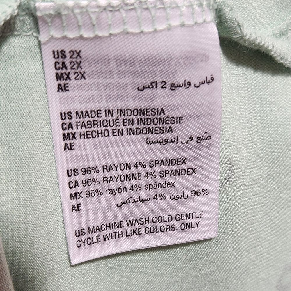 Alfani mint green crew neck dot pattern top tee 2X - Picture 7 of 7